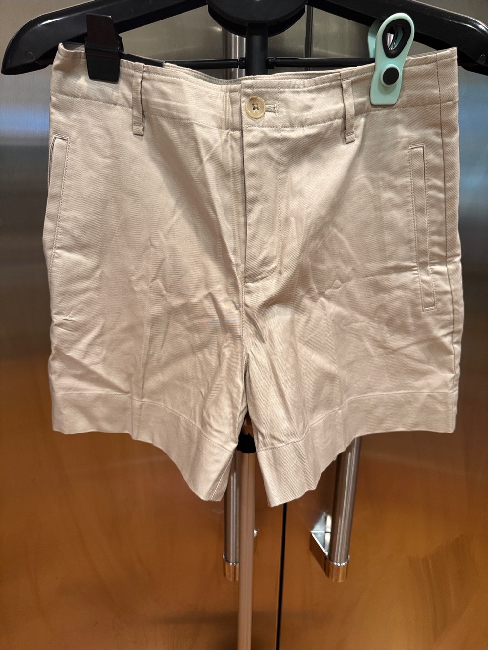 Banana Republic Classic Cream High-Rise Cotton Blend Shorts
